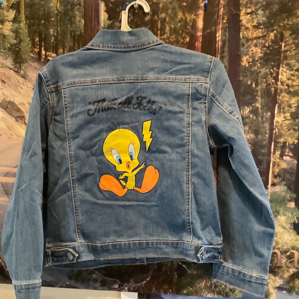 Jean Jacket, size 10-12, Looney Tunes